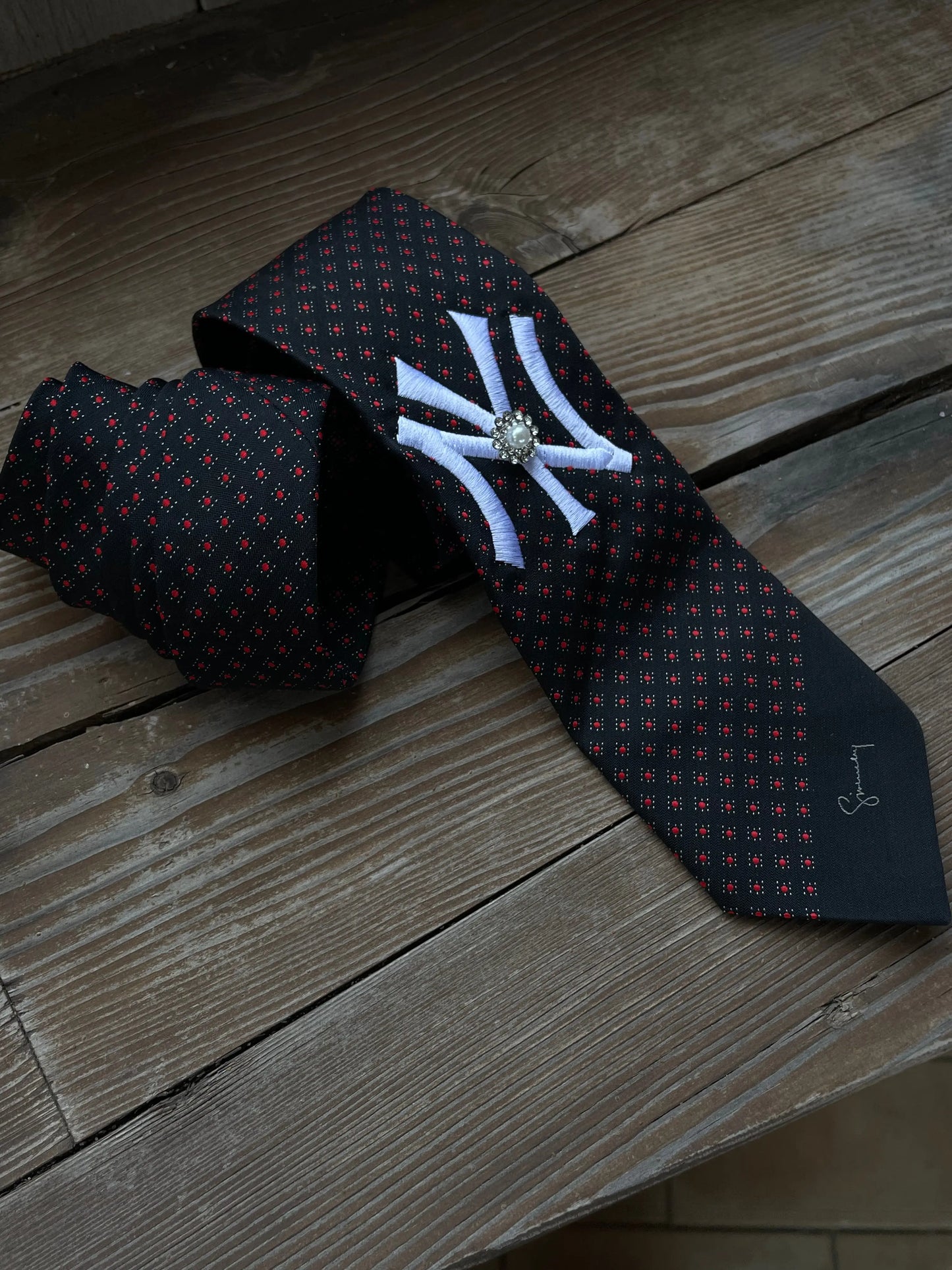 Cravattino Classic Nero Pois - Yankees Custom GN SHOP