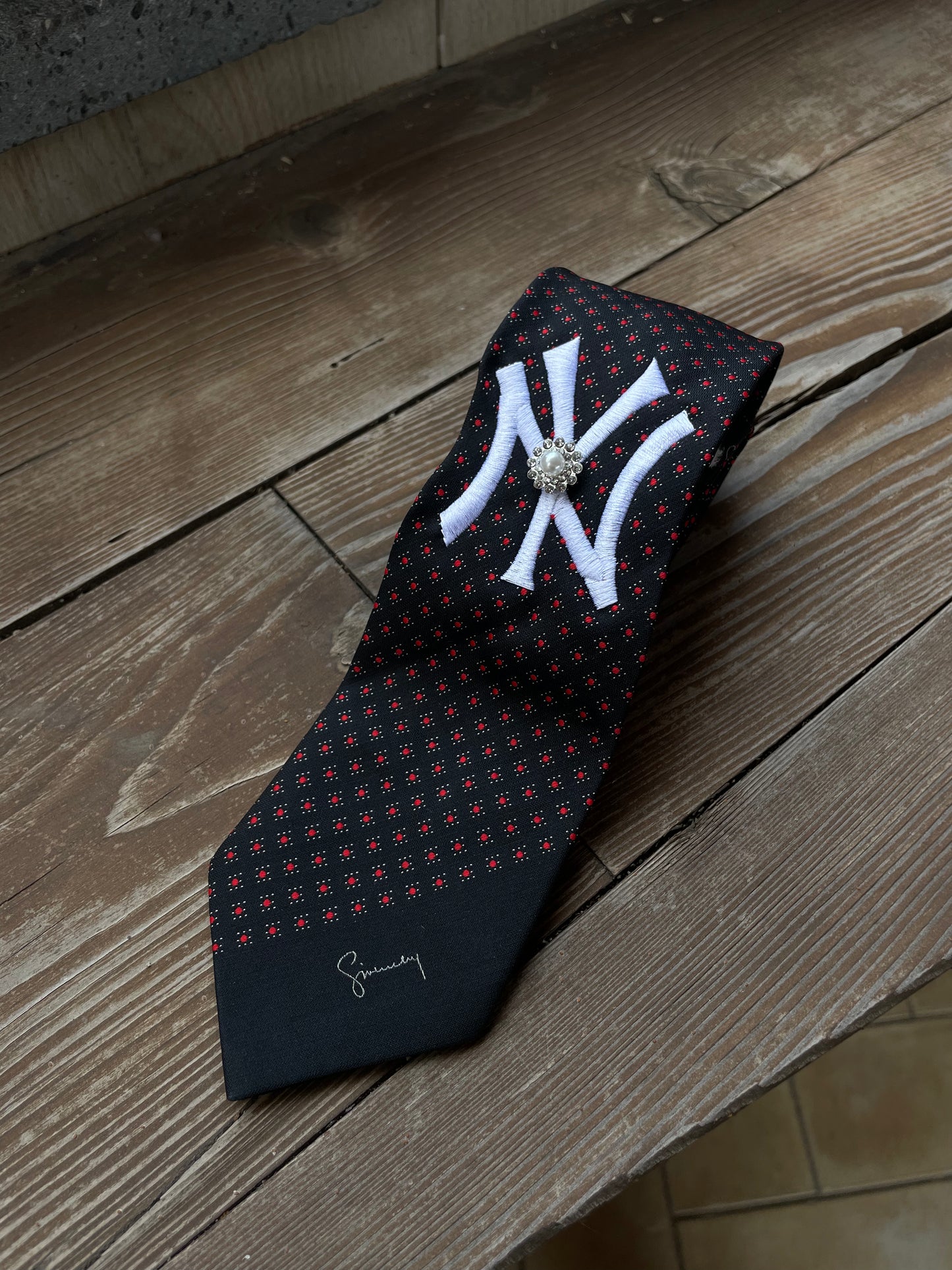 Cravattino Classic Nero Pois - Yankees Custom