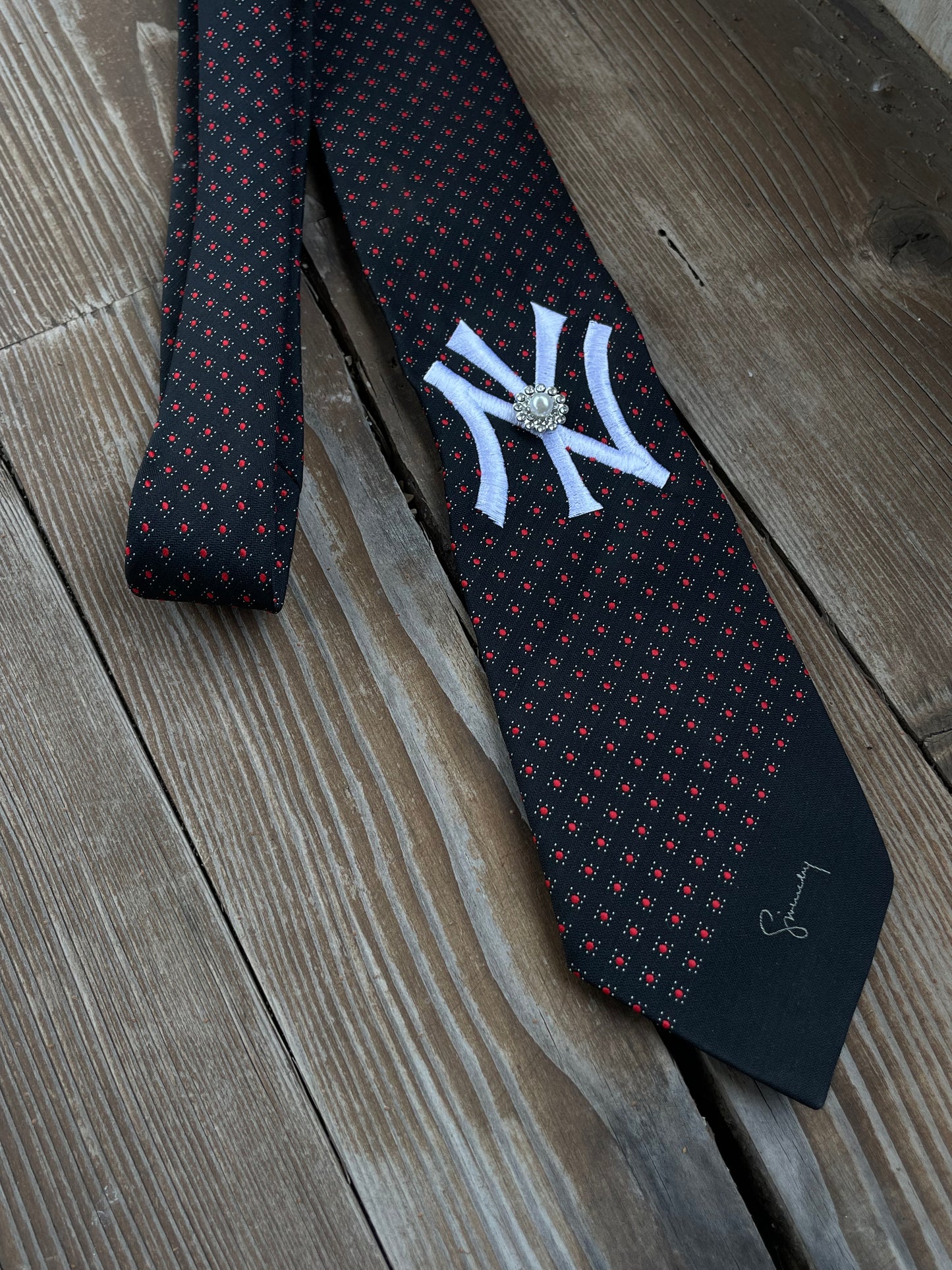 Cravattino Classic Nero Pois - Yankees Custom